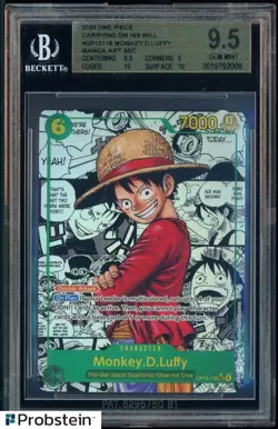2025 One Piece Carrying On His Will OP13118 Monkey D. Luffy Manga BGS 9.5 - Image 1