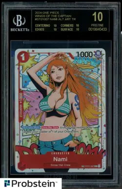 2024 One Piece Wings of The Captain #ST01007 Nami Alt Art TR BGS 10 BLACK LABEL - Image 1