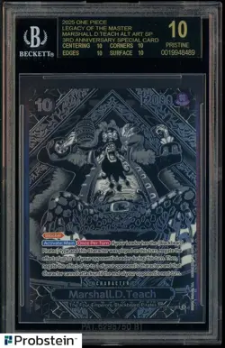 One Piece Marshall.D.Teach 3rd Ann Special Silver OP09-093 BGS 10 BLACK LABEL - Image 1