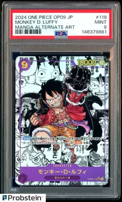 2024 One Piece OP09 JPN Manga Alternate Art #119 Monkey D. Luffy PSA 9 MINT - Image 1