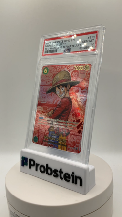 2025 One Piece OP13 EN Red Manga Alt Art #118 Monkey D. Luffy PSA 10 GEM MINT - Image 2