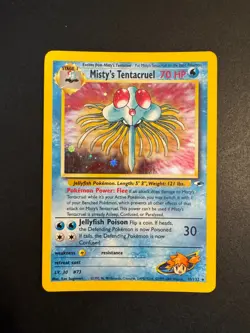 Pokemon Card Gym Heroes Set Holo Misty's Tentacruel 10/132 WOTC - Image 1