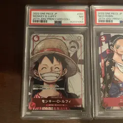 One Piece Japanese 25th Anniversary Promo Lot Of 3 Cards (PSA 6, 7, 7) - Image 2