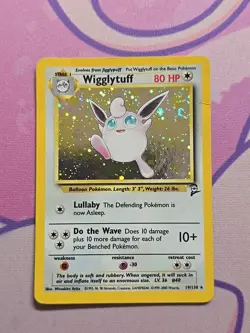 Pokemon Card: Wigglytuff HOLO 19/130 Base Set 2 Vintage Rare! HP - Image 1