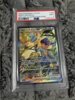 Pokemon TCG Hop's Zacian EX Holo Card 186/159 Sv09: Journey Together Psa 9 - Image 1