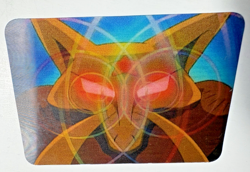 Pokemon Lenticular Alakazam Card - Viz Video Pioneer PIKA-0034D - 3D Promo LP - Image 2