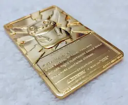 1999 Pokemon Burger King 23K Gold Plated Pikachu Card - Image 2