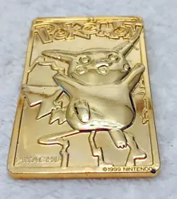 1999 Pokemon Burger King 23K Gold Plated Pikachu Card - Image 3