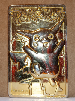 1999 Pokemon Burger King 23K Gold Plated Pikachu Card - Image 1