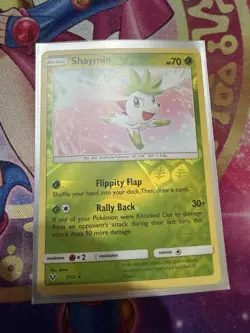 Pokemon Card Shaymin Reverse Holo Rare 7/73 Shining Legends LP - Image 1