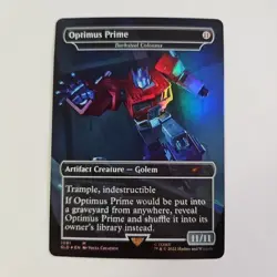 Darksteel Colossus Foil Optimus Prime Secret Lair: Transformers Vs Megatron MTG - Image 1