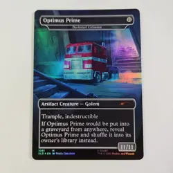 Darksteel Colossus Foil Optimus Prime Secret Lair: Transformers Vs Megatron MTG - Image 2