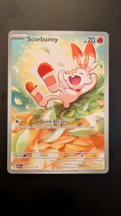 Pokemon TCG Scorbunny ASC 225/217 Basic Fire 70 HP 2026 Yuu Nishida 10+ Attack - Image 1