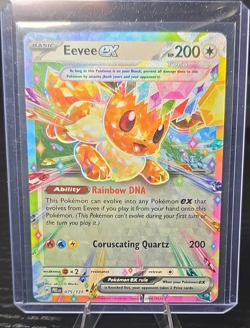 Pokemon Eevee ex Tera Holo Card PRE 075/137 English Basic 2024 - Image 1