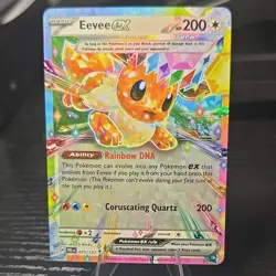 Pokemon Eevee ex Tera Holo Card PRE 075/137 English Basic 2024 - Image 2