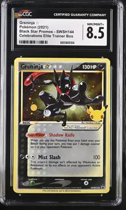 Greninja 2021 Pokemon Celebrations CGC 8.5 #SWSH144 - Image 1