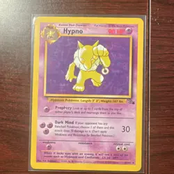 Pokemon Hypno 23/62 Fossil Rare Unlimited Regular English Card 1999 - Image 1