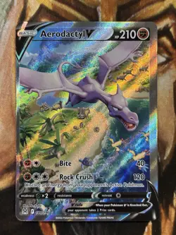Aerodactyl V 180/196 Alt Art Pokemon Lost Origin English - OC Miscut - NM 🔥 - Image 1