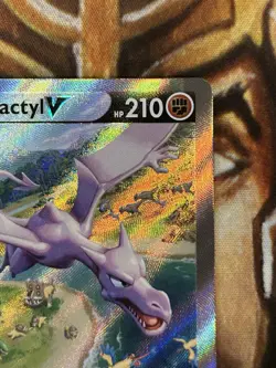 Aerodactyl V 180/196 Alt Art Pokemon Lost Origin English - OC Miscut - NM 🔥 - Image 2