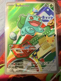 Pokemon 30th Anniversary Bulbasaur MEP #037 First Partner Illustration Rare NM - Image 1
