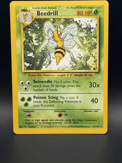 Pokemon Beedrill 017/102 Base Set Regular MP - Image 1