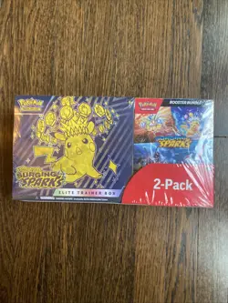 Pokemon Surging Sparks ETB & Booster Bundle Costco 2-Pack BRAND NEW - Image 1