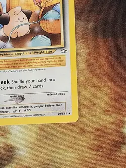 2000 Pokemon Neo Genesis - Cleffa 20/111 Rare - NM - Image 4