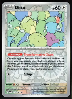 DITTO ( MEW 132/165 ) REVERSE HOLO - Pokemon - 2023 OSHIYAMA LP - Image 1