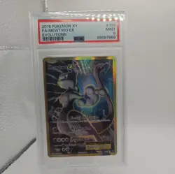 Mewtwo EX Pokemon TCG XY Evolutions Full Art 103/108 PSA 9 - Image 1
