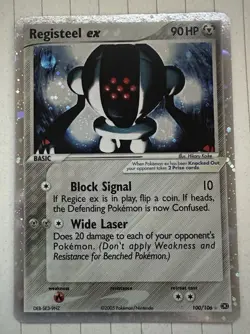Pokemon Registeel ex 100/106 EX Emerald Holo Ultra Rare Basic Card 90 HP English - Image 2