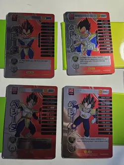 Dragon Ball Z Panini Vegeta Card Lot of 4 Foil S1 S2 S3 S4 English - Image 2