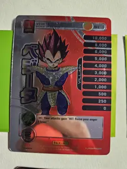 Dragon Ball Z Panini Vegeta Card Lot of 4 Foil S1 S2 S3 S4 English - Image 3