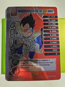 Dragon Ball Z Panini Vegeta Card Lot of 4 Foil S1 S2 S3 S4 English - Image 4