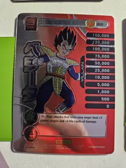 Dragon Ball Z Panini Vegeta Card Lot of 4 Foil S1 S2 S3 S4 English - Image 5
