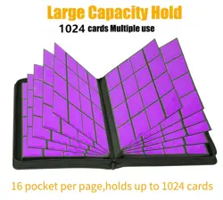 1000+ Pockets Trading Card Binder, 16 Pocket Ringless Side Loading Card Holde... - Image 2
