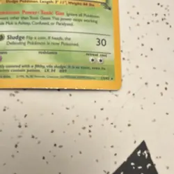 Pokemon Muk 13/62 Fossil Holo Rare Stage 1 70 HP Card English - Image 2