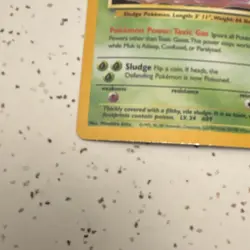 Pokemon Muk 13/62 Fossil Holo Rare Stage 1 70 HP Card English - Image 3