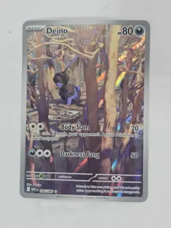 Deino Holo Illustration Rare 2025 Pokemon TCG S&V White Flare Card 146/086 NM - Image 1