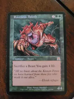 MtG Ravenous Baloth Onslaught. Played card see pics for details. - Image 1
