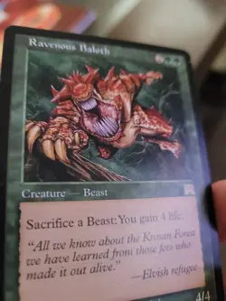 MtG Ravenous Baloth Onslaught. Played card see pics for details. - Image 4