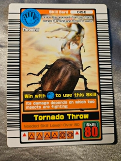 MushiKing Tornado Throw Skill Card 015E 2003 Sega - Image 1