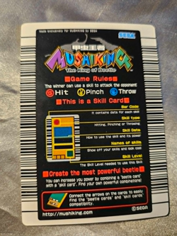 MushiKing Tornado Throw Skill Card 015E 2003 Sega - Image 2