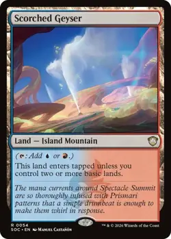 x1 Scorched Geyser R MTG Commander: Secrets of Strixhaven M/NM, English - Image 1
