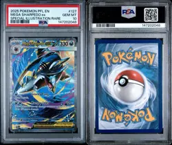 2025 POKEMON PFL EN-SPECIAL ILLUSTRATION RARE #127 MEGA SHARPEDO EX PSA 10 - Image 3