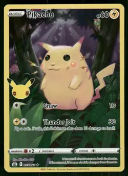 2021 Pikachu 005/025 Holo Rare Holo NM Celebrations Pokemon - Image 1