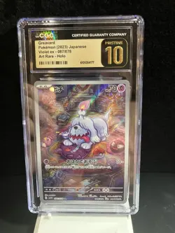 CGC 10 Pristine Greavard 087/078 AR Art Rare Violet ex sv1V Pokemon Card - Image 1