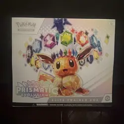 Pokemon Scarlet & Violet Prismatic Evolutions Elite Trainer Box Eevee Promo 2025 - Image 1