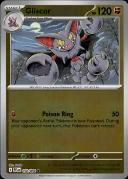 Gliscor 050/094 Uncommon Phantasmal Flames Pokemon Reverse Holo Near Mint - Image 1