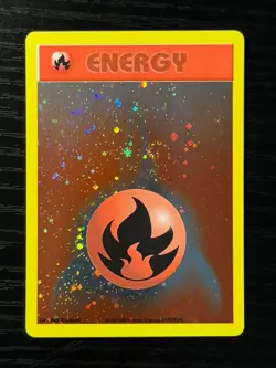 Pokemon League Promo ENERGIZE YOUR GAME Fire Energy Card Vintage - Swirl - Image 1