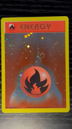 Pokemon League Promo ENERGIZE YOUR GAME Fire Energy Card Vintage - Swirl - Image 2